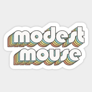 Modest Mouse / Rainbow Vintage Sticker